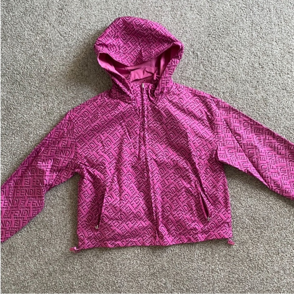 SKIMS PINK LOGO ACTIVE WINDBREAKER JACKET S SMALL